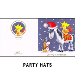 Party Hat & Christmas Carol?クリスマスカード