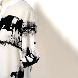シフォンジョーゼット 馬柄ブラウス