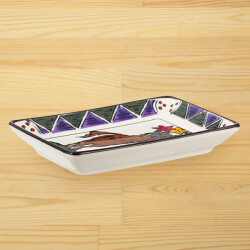 花札風 干支ミニ角小皿 午